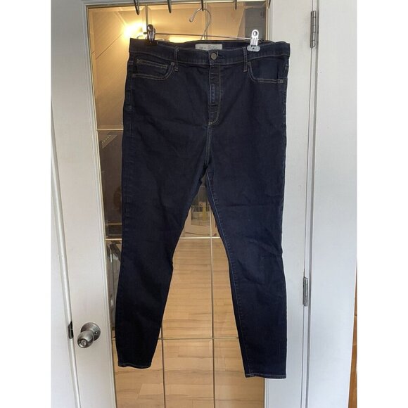 Gap High Rise Skinny Jeans Dark Wash Women's Size 34R Denim Pants - Picture 1 of 3